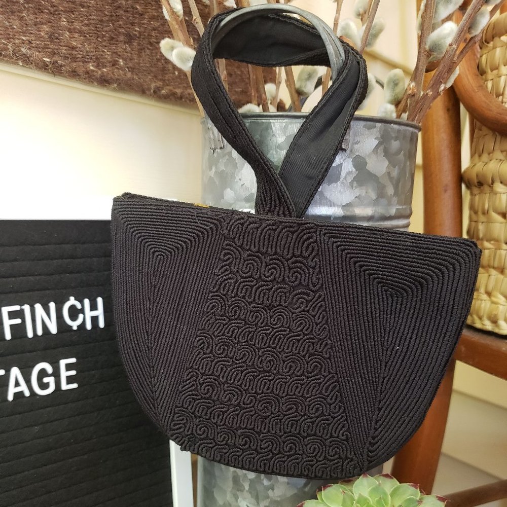 Vintage french corde handmade wristlet